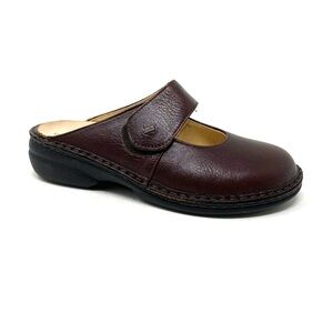 Finn Comfort Stanford Senegal Kaffee Leather Clog Orthopedic Comfort Mule